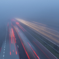 Buy canvas prints of Motorway Fog  by chris smith