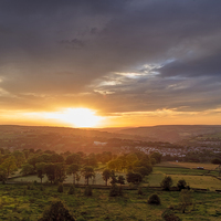 Buy canvas prints of Yorkshire sunset  by chris smith