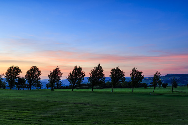 Golf course sunset  Picture Board by chris smith