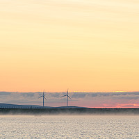 Buy canvas prints of Wind turbine sunset   by chris smith