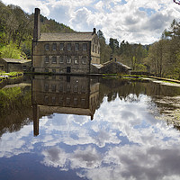 Buy canvas prints of Gibson Mill in Hardcastle Crags nature park,    by chris smith