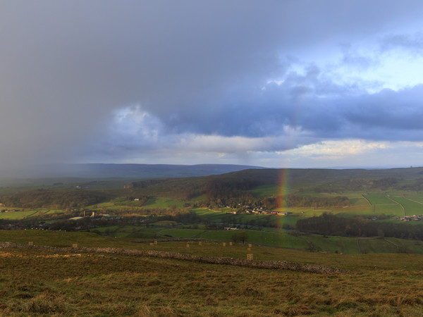 Yorkshire Dales Rainbow  Picture Board by chris smith