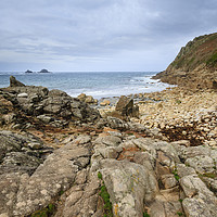 Buy canvas prints of Porth Nanven Cove Cornwall UK  by chris smith