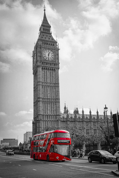 Big ben and Red Bus  Picture Board by chris smith