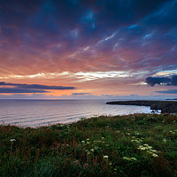 Buy canvas prints of Bedruthan steps  by chris smith