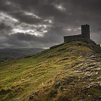 Buy canvas prints of Brentor Church gothic  by chris smith