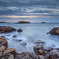 Buy canvas prints of Sunset at cobo bay  by chris smith