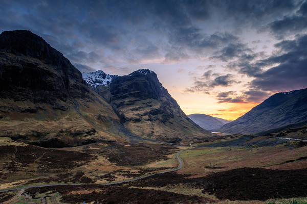 Glencoe Sunset  Picture Board by chris smith