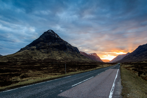 Glencoe Sunset  Picture Board by chris smith