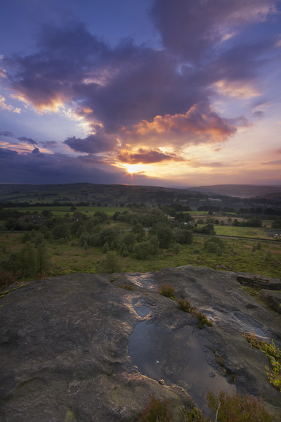 Norland moor sunset  Picture Board by chris smith