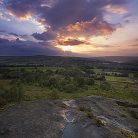 Buy canvas prints of Norland moor sunset  by chris smith
