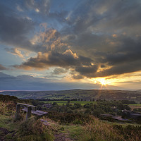 Buy canvas prints of Norland moor sunset  by chris smith