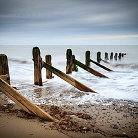 Buy canvas prints of  Wooden groynes  by chris smith