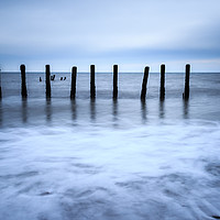 Buy canvas prints of Wooden groynes  by chris smith