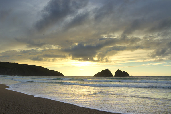 sunset at holywell bay, newquay UK  Picture Board by chris smith