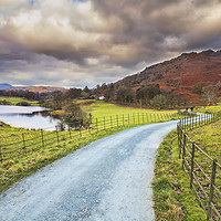 Buy canvas prints of country lane in the lakes  by chris smith