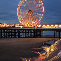 Buy canvas prints of Blackpool at night  by chris smith