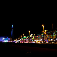 Buy canvas prints of Blackpool at night    by chris smith