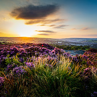 Buy canvas prints of Yorkshire at sunset  by chris smith