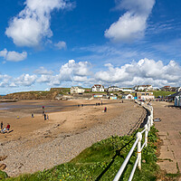 Buy canvas prints of Crooklets beach Bude in North Cornwall by chris smith