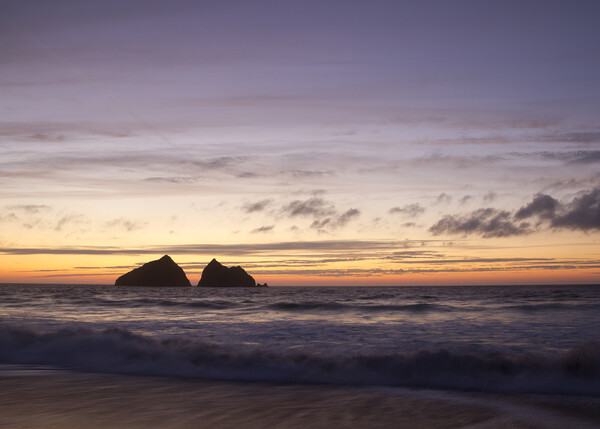 sunset at holywell bay, newquay UK Picture Board by chris smith