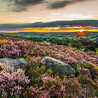 Buy canvas prints of Yorkshire Landscape sunset by chris smith