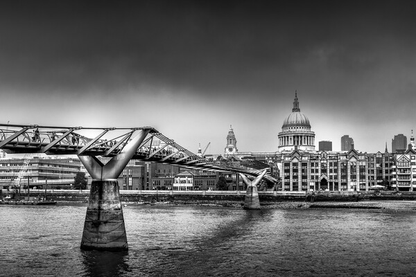  Millennium bridge and st Paul's Picture Board by chris smith