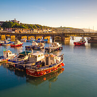 Buy canvas prints of Folkestone Harbour Sunrise by Stewart Mckeown