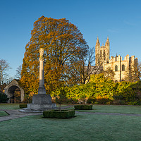 Buy canvas prints of A touch of frost at Canterbury Cathedral  by Stewart Mckeown