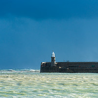 Buy canvas prints of Stormy light at Folkestone Harbour Arm by Stewart Mckeown