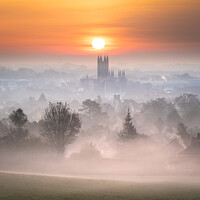 Buy canvas prints of Canterbury Cathedral in the Mist by Stewart Mckeown