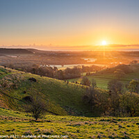 Buy canvas prints of Sunrise on the Downs by Stewart Mckeown