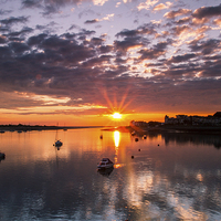 Buy canvas prints of  Estuary Sunset (Conway) by Mark Ollier