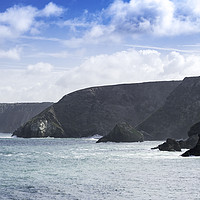 Buy canvas prints of Cornish cliffs by MATT MENHENETT