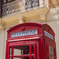 Buy canvas prints of Red telephone box, Malta by Philip Enticknap