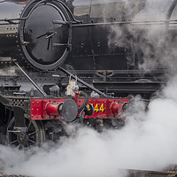 Buy canvas prints of Close up of steam emitting from a locomotive by Philip Enticknap