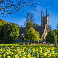 Buy canvas prints of Springtime St Nicholas Church ,Chawton,Hampshire,E by Philip Enticknap