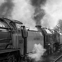 Buy canvas prints of PAIR OF STEAM LOCOMOTIVES by Philip Enticknap