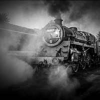 Buy canvas prints of The  Power of Steam Black &  White  by Philip Enticknap