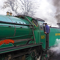 Buy canvas prints of PAIR OF STEAM LOCOMOTIVES .A SCHOOLS CLASS WITH A  by Philip Enticknap