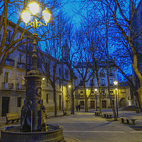 Buy canvas prints of Square in old town Pamplona, Spain by Philip Enticknap