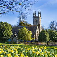 Buy canvas prints of Springtime St Nicholas Church ,Chawton by Philip Enticknap