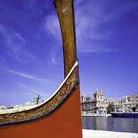 Buy canvas prints of MALTA traditional water taxi. by Philip Enticknap