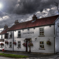 Buy canvas prints of  A scary image from the local pub,Skidby by Chris  Anderson