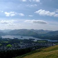 Buy canvas prints of  central fells from latrigg by Adam Taylor
