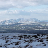 Buy canvas prints of  Pendle snowcapped by Adam Taylor