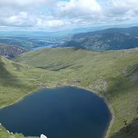 Buy canvas prints of  striding edge panoramic by Adam Taylor