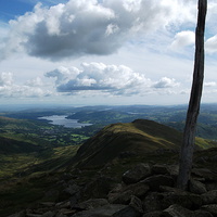 Buy canvas prints of  Lake windermere from Great Rigg by Adam Taylor