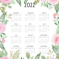 Buy canvas prints of 2022 floral calendar by Zahra Majid