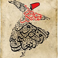 Buy canvas prints of Whirling dervish bicolour by Zahra Majid